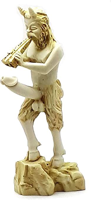 Pan Greek Nude Dios De La Naturaleza Faun Phallus Pene Alabastro Estatua Escultura De Pulgadas