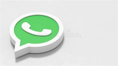 Whatsapp Logo On Light Grey Background With Copy Space Editorial Photo