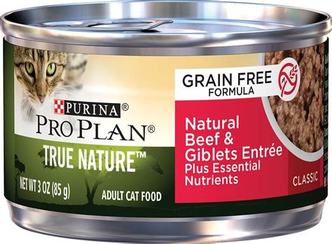 Purina pro plan focus kitten ocean whitefish and tuna entree flaked canned cat food. Purina Pro Plan Adult True Nature Natural Beef & Giblets ...
