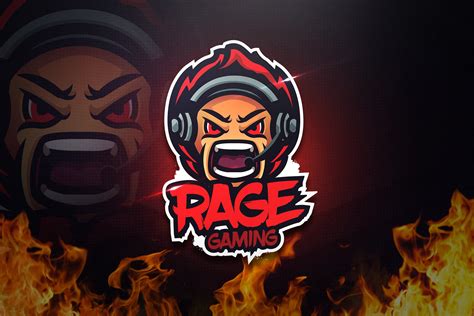 Rage Gaming Mascot And Esport Logo ~ Logo Templates