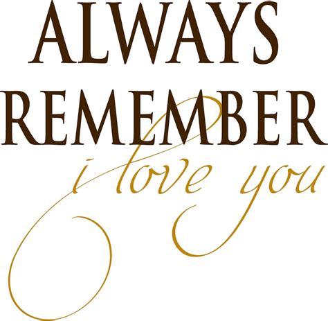 Vinyl Wall Decals Always Remember I Love You Lettering Words Etsy