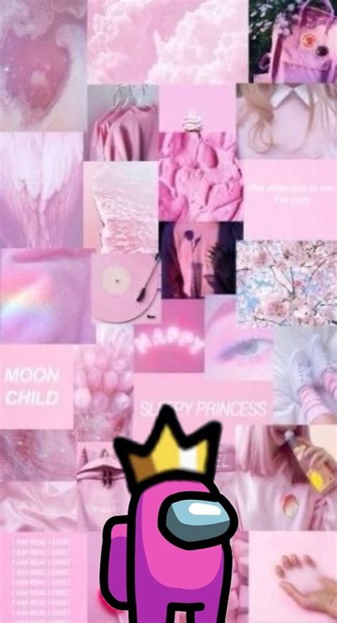 Cute Aesthetic Among Us Wallpapers Pink Among Us Lock Screen Tutorial