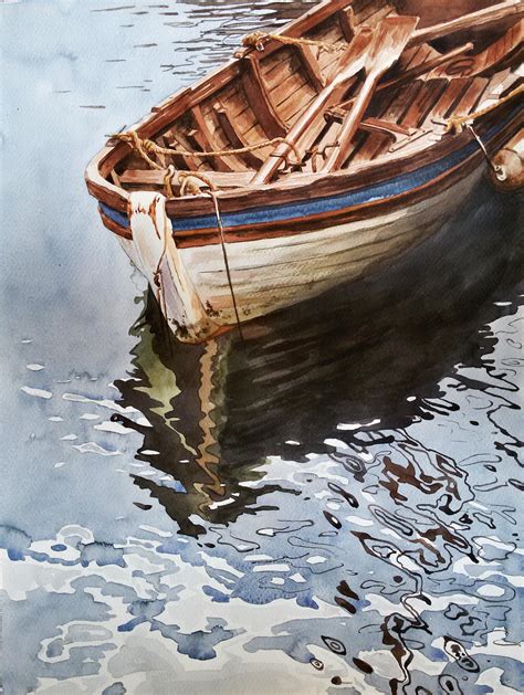 Unfortunately, watercolor paintings are easy to overwork and knowing when to stop is especially important. Reflections, Original Watercolor Painting : Watercolor