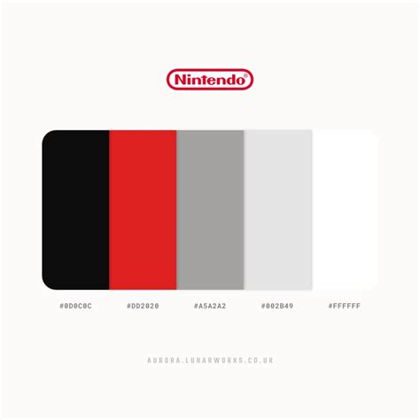 Nintendo Color Palette Color Design Inspiration Logo Color Schemes