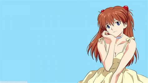 Neon Genesis Evangelion Asuka Langley Soryu Anime Simple Background