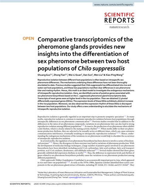 pdf comparative transcriptomics of the pheromone glands provides new insights into the