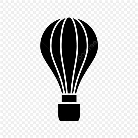 Hot Air Balloon Silhouette Png Transparent Vector Air Balloon Icon