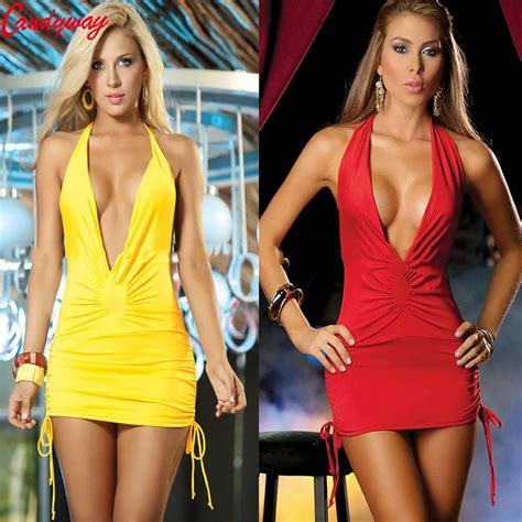 6 Colors Sexy Nightclub Dress Hot Selling Sexy Costume V Deep Backless