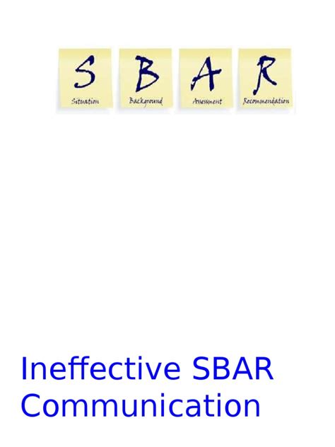 Sbar Presentation Pdf Medicine Clinical Medicine