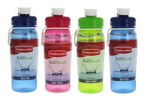 New 590 Ml Top Open Water Bottle Rubbermaid Refill Reuse 20 Oz Pink