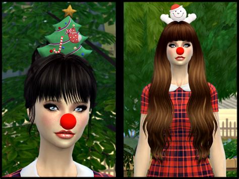 Jennisims Downloads Sims 4 New Mesh Accessory Headband Snowman