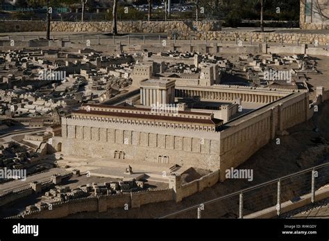 A Scale Model Of Herods Temple And Of Jerusalem In The Second Temple