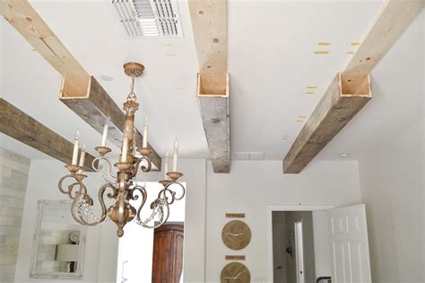 They can accentuate ceilings in interior spaces, giving rooms a warm, cozy feeling. DIY Faux Wood Beams | Wood beams living room, Diy ceiling ...