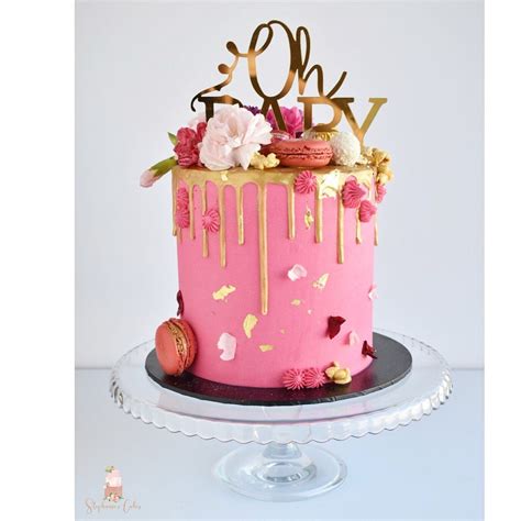 Pink Gold Elegant Customzied Birthday Party Cake Pandoracakeae