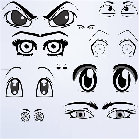 Anime Eyes Free Photoshop Brushes Download 123freebrushes