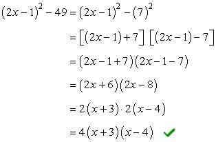 • terms with no coefficients. Factoring Difference of Two Squares: Practice Problems ...