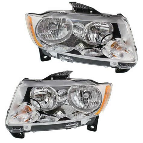 New Set Of Halogen Head Lamp Assembly Lh Rh Side Fits Jeep Grand