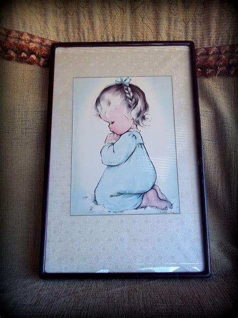 Sold Vintage Charlot Byi Lithograph Byis A Childs Prayer Framed And