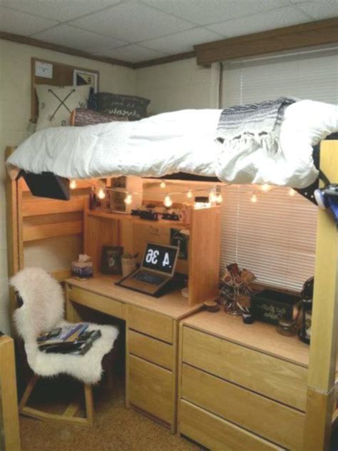 22 College Dorm Room Ideas For Lofted Beds Cassidy Lucille 2882