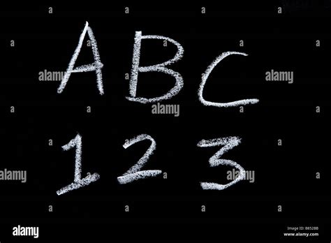 Abc 123 On Chalkboard In Hi Res Stock Photography And Images Alamy