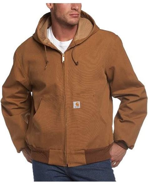 Carhartt Cotton Big And Tall Thermal Lined Duck Active Hoodie Jacket J131