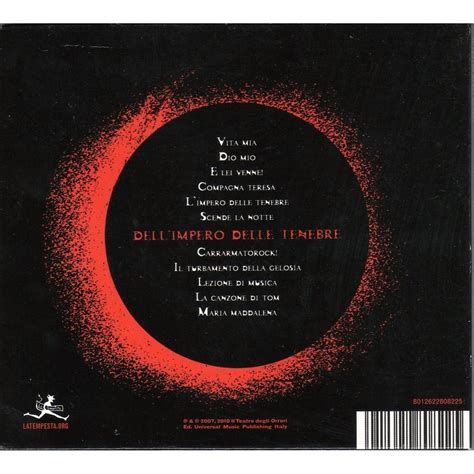 Dellimpero Delle Tenebre Italian 2010 Ltd 11 Trk Cd Album Digipack Psinsert De Il Teatro