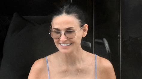demi moore 60 shows off her incredible figure in a tiny blue bikini on a yacht in greece with