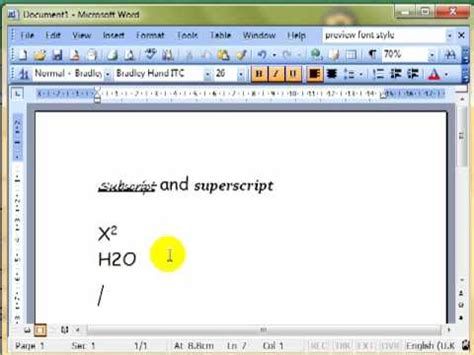 How to do subscript in equation word? Microsoft Word 3313 Subscript and superscript ECDL ITQ2 ...