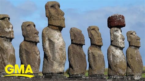 New Moai Statue Found On Easter Island In Evaporating Lake L Gma Youtube