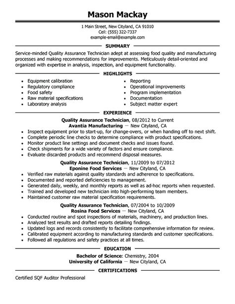 For example, a professor's resume will look completely different than a sales. Quality Assurance Manager Resume Sample