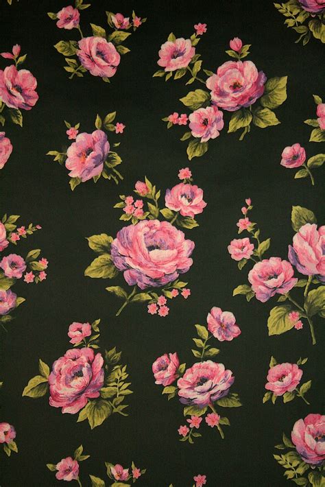 46 Floral Wallpaper With Black Background On