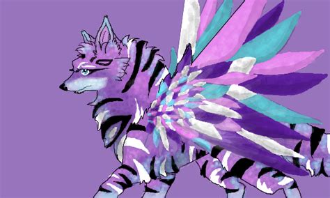 Purple Winged Wolf By Dragonladyxd On Deviantart