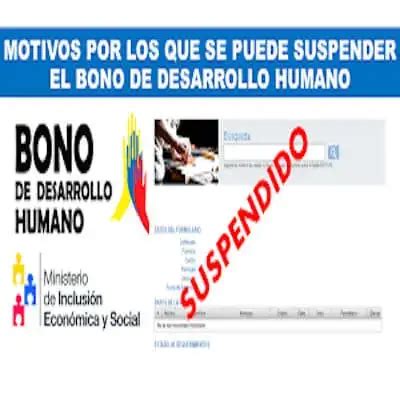 Motivos Para Suspender El Bono De Desarrollo Humano 2024 Elyex