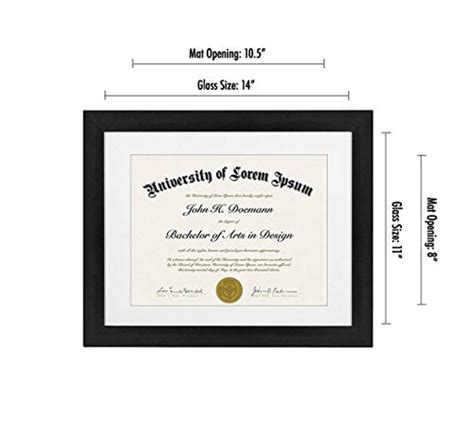 Americanflat 11x14 Diploma Frame In Black Certificate Frame Displays