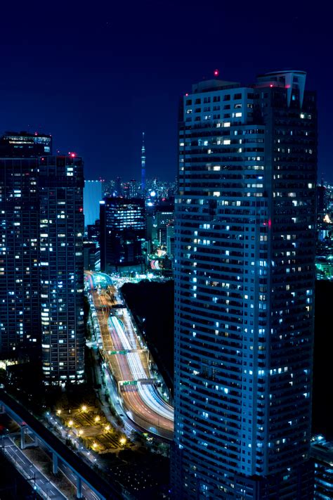 Wallpaper Japan City Cityscape Night Reflection Skyline