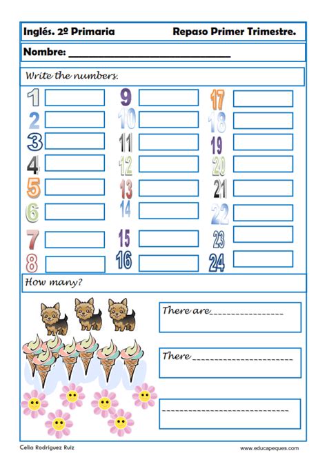 Juegos para aprender inglés, ejercitar la pronunciación y ampliar el vocabulario. Ejercicios de inglés para segundo de primaria | Ejercicios ...