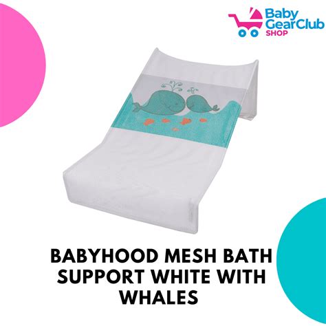 Baby Gear By Brand Babyhood Babyhood Mesh Bath Support White With Whales
