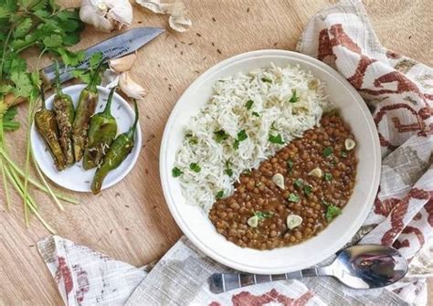 Kaali Daal Masoor Ki Daal Or Black Gram Lentils And White Rice Recipe