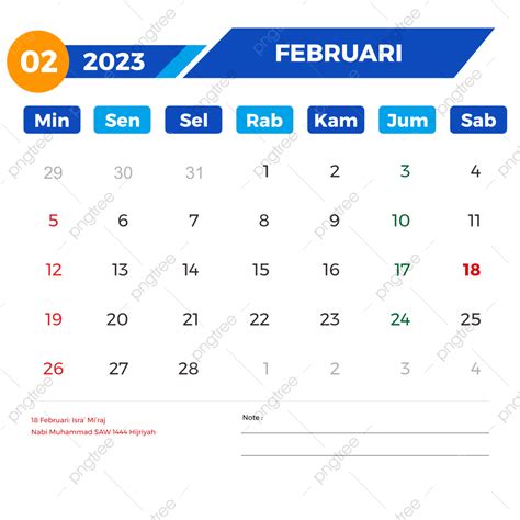 Kalender Februari 2023 Lengkap Dengan Tanggal Merah كالندر فبراير 2023