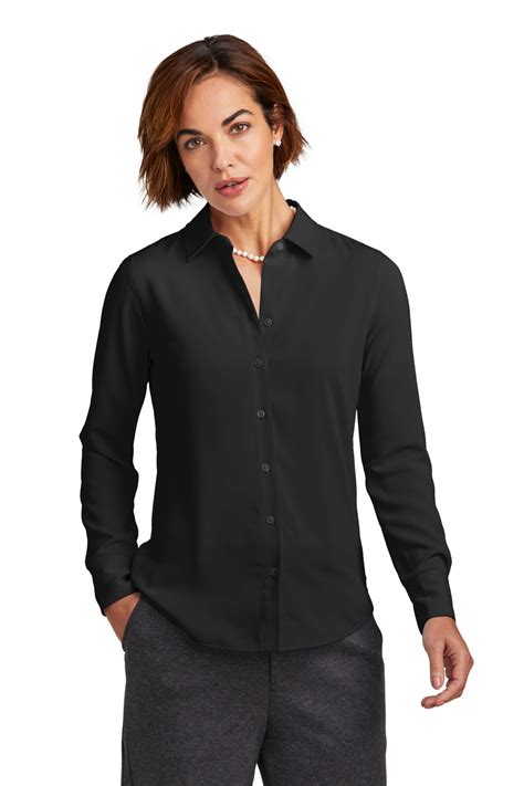 Buy Brooks Brothers Womens Full Button Satin Blouse Brooks Brothers