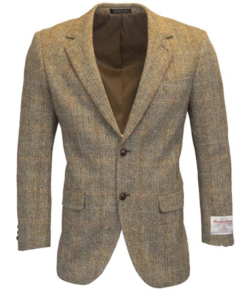 High quality blue tweed suits with matching blue tweed items at mens tweed suits. Mens Classic Scottish Harris Tweed Herringbone Overcheck ...