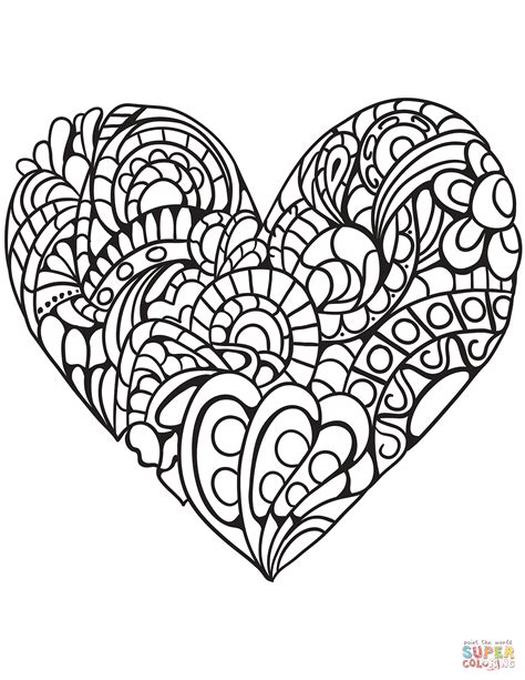 29 Realistic Heart Coloring Page