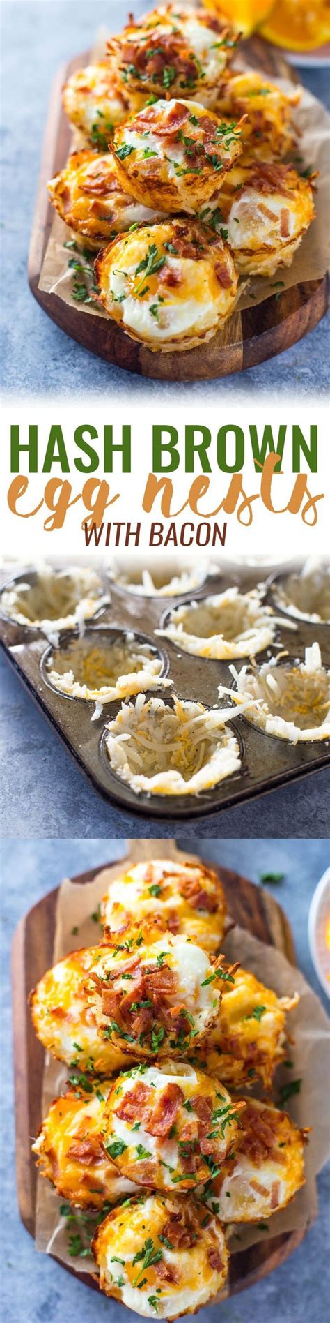 Scatter hash brown egg cups with chives, parmesan and remaining ham. Hash Brown Egg Nests | Advocare recipes, Cooking recipes ...