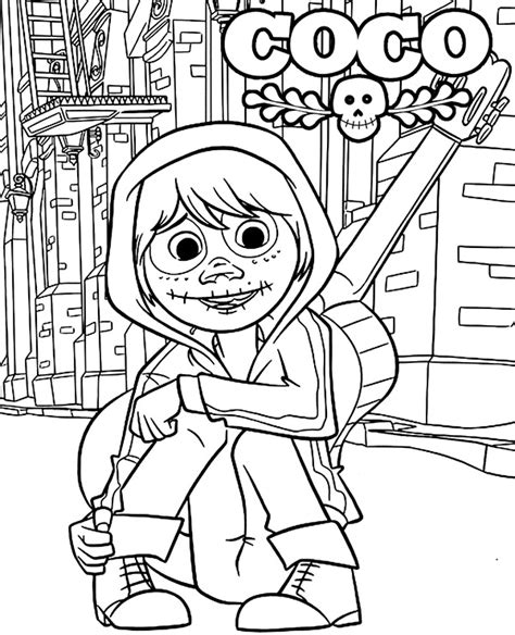 Disney Pixar Coco Coloring Pages And Activity Sheets Free Printables Images And Photos Finder