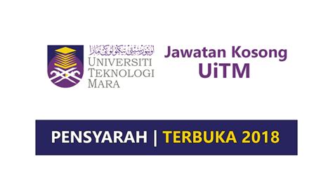 Semoga perkongsian pada kali ini iaitu kekosongan jawatan pensyarah akademik kolej matrikulasi kpm memberikan informasi terkini kepada anda semua berhubung dunia pendidikan di malaysia. Jawatan Kosong di UiTM - Pensyarah | Terbuka 2018 ...
