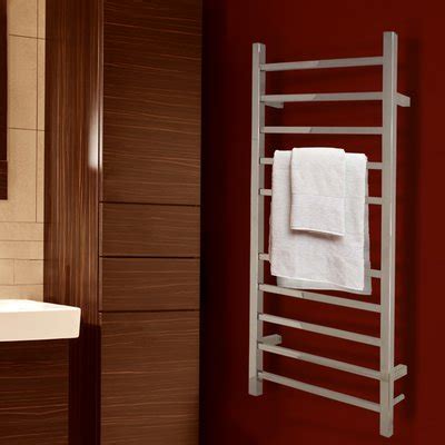 Warmlyyours 8 bars huron towel warmer, hardwired, bronze stainless steel. WarmlyYours Metropolitan Wall Mounted Electric Towel ...