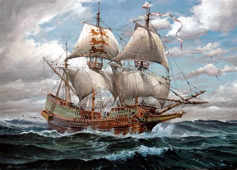 16th Century Galleon Sailing Ships Old Sailing Ships Tall Ships Art
