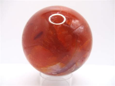 Polished Carnelian Mineral Sphere 3 Fossils For Sale