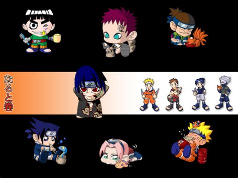 chibi gaara haruno sakura hatake kakashi naruto rock lee ...