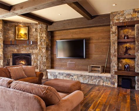 A fireplace is an architectural structure designed to contain a fire. Country Living Room Design Ideas, Renovations & Photos ...